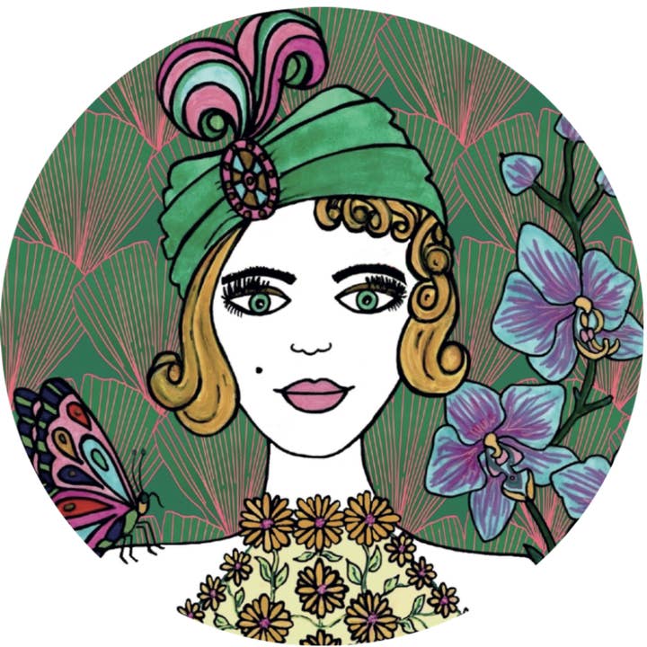 Espejos de bolsillo con ilustraciones de mujeres para venta al por mayor de FunkyAdi