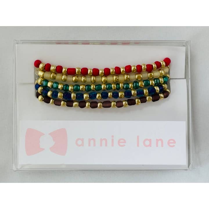 Ensemble de cinq bracelets perlés Annie Lane Ensemble de bracelets d'automne 3 pour la vente par Annie Lane