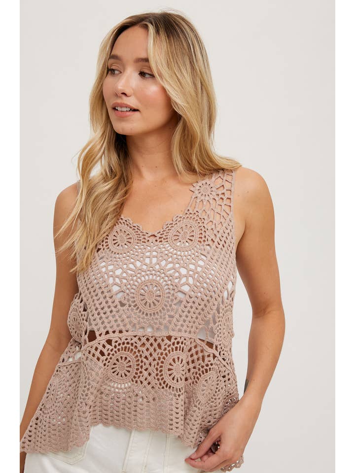 Bluivy - Wholesale Knit Top - Women's - OPEN-KNIT CROCHET SLEEVELESS TOP10