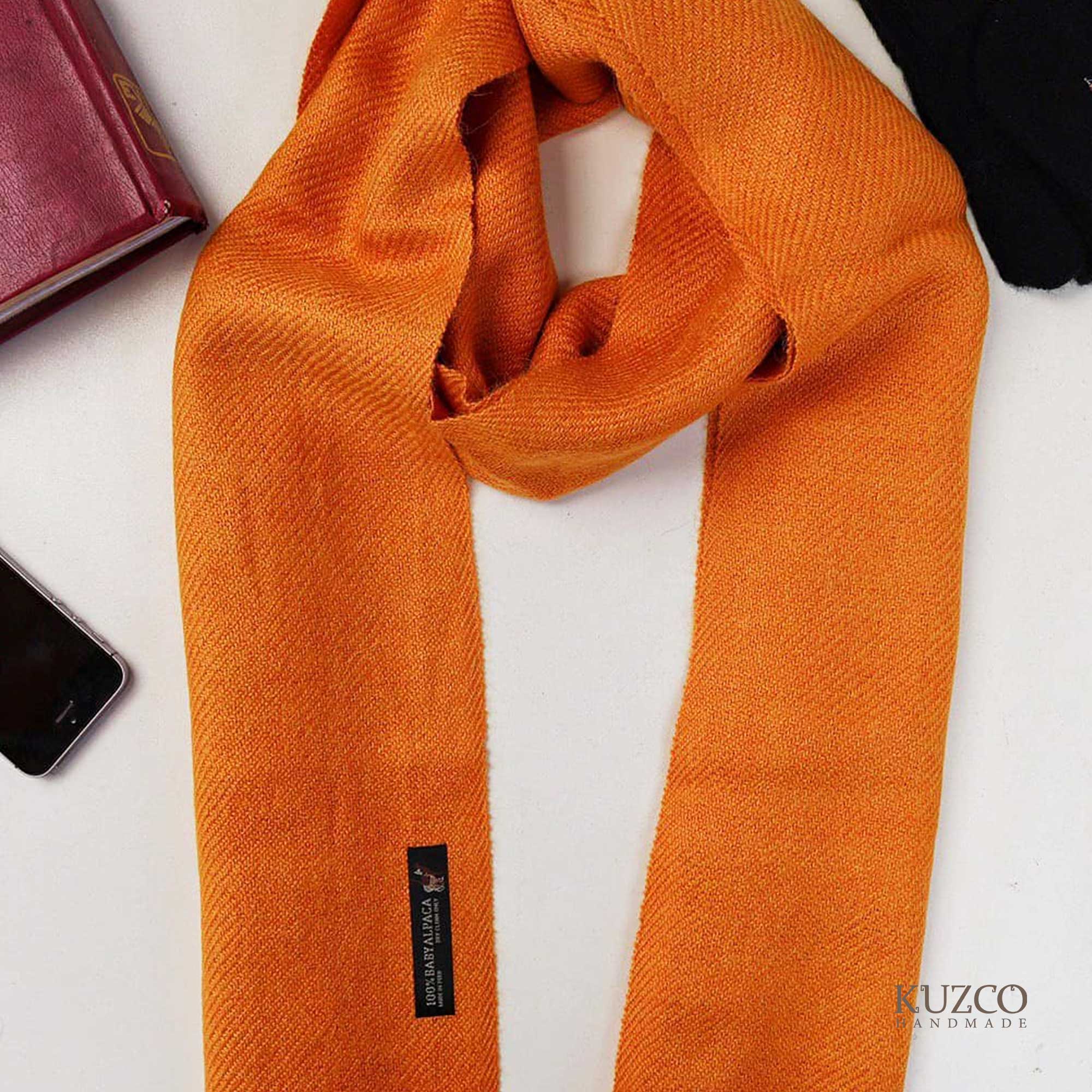 KuzcoHandmade - Vendita all'ingrosso Sciarpa - Unisex - Sciarpa in 100% lana di baby alpaca, tinta unita4