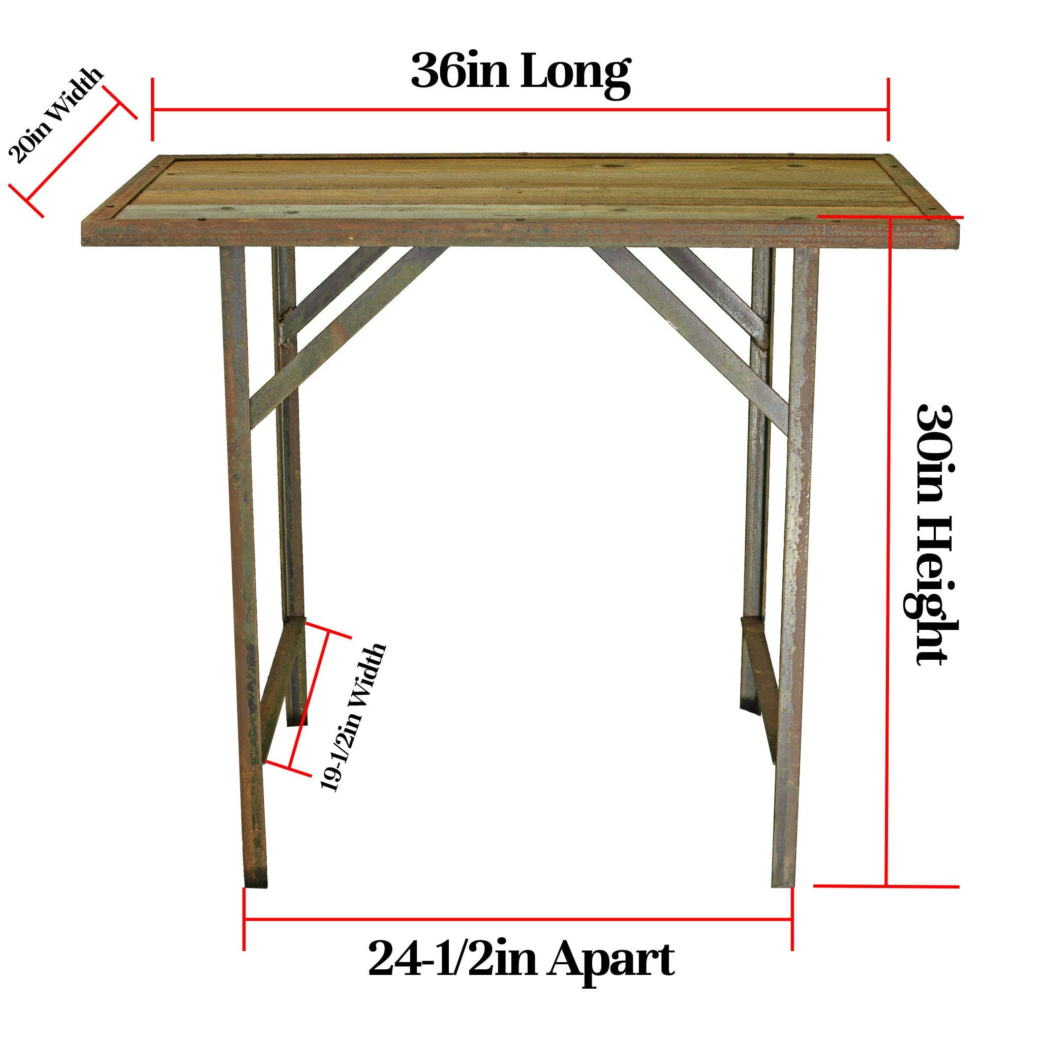 Lee Display - Wholesale Outdoor Ornament/Decor - Rustic Outdoor Work Table2