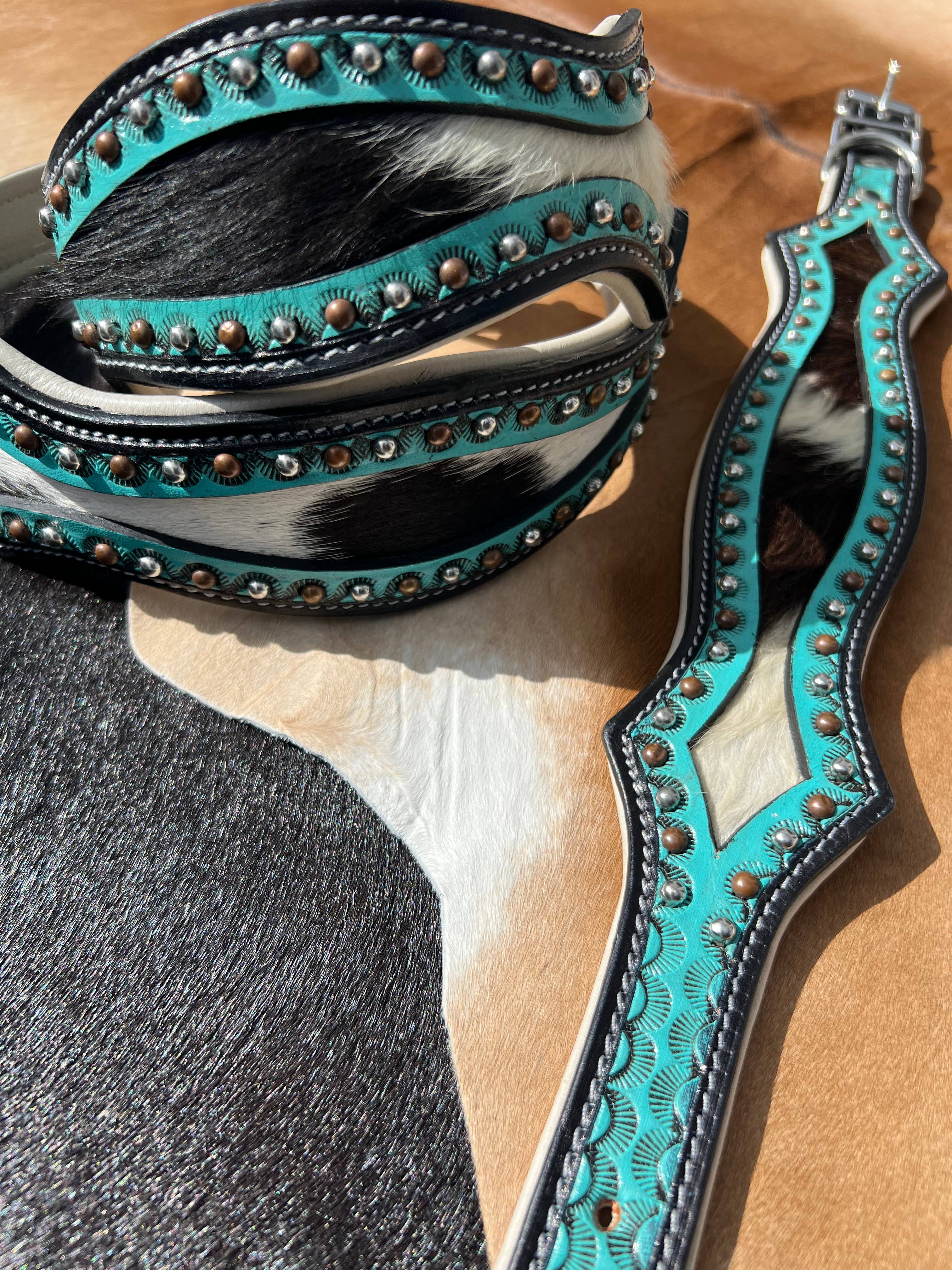 Leather Headbands with Conchos and Genuine Leather - Cactus Mountain