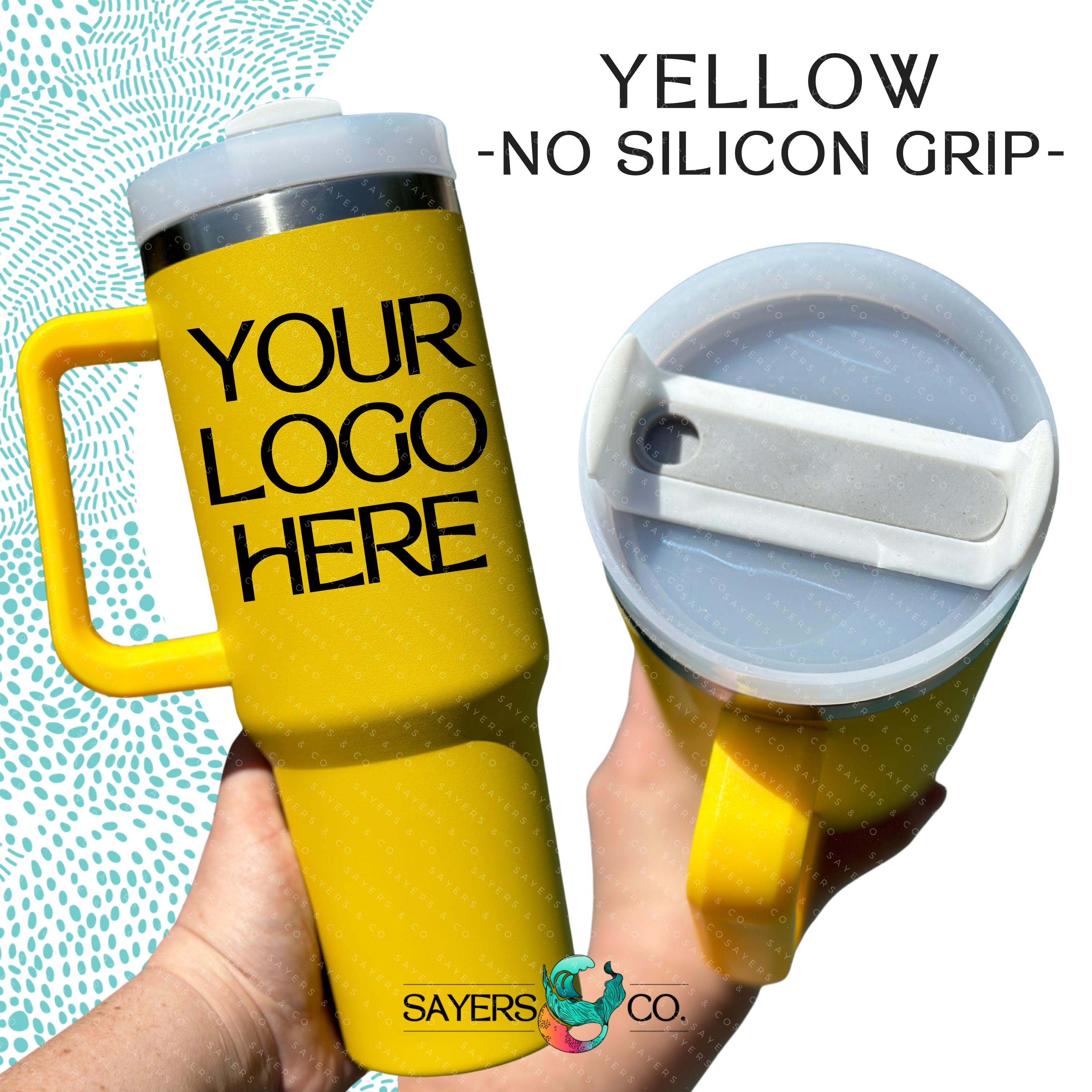 Sayers & Co. - Wholesale Insulated Mug/Tumbler - CUSTOM DECAL LOGO- 40 oz Double Walled Screw Matte Tumbler18