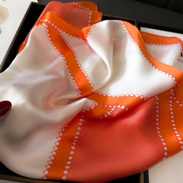 ACCITY - Wholesale Scarf - Women's - SIMPLE GEOMETRIC COLORBLOCK SQUARE SCARF_CWASC1427