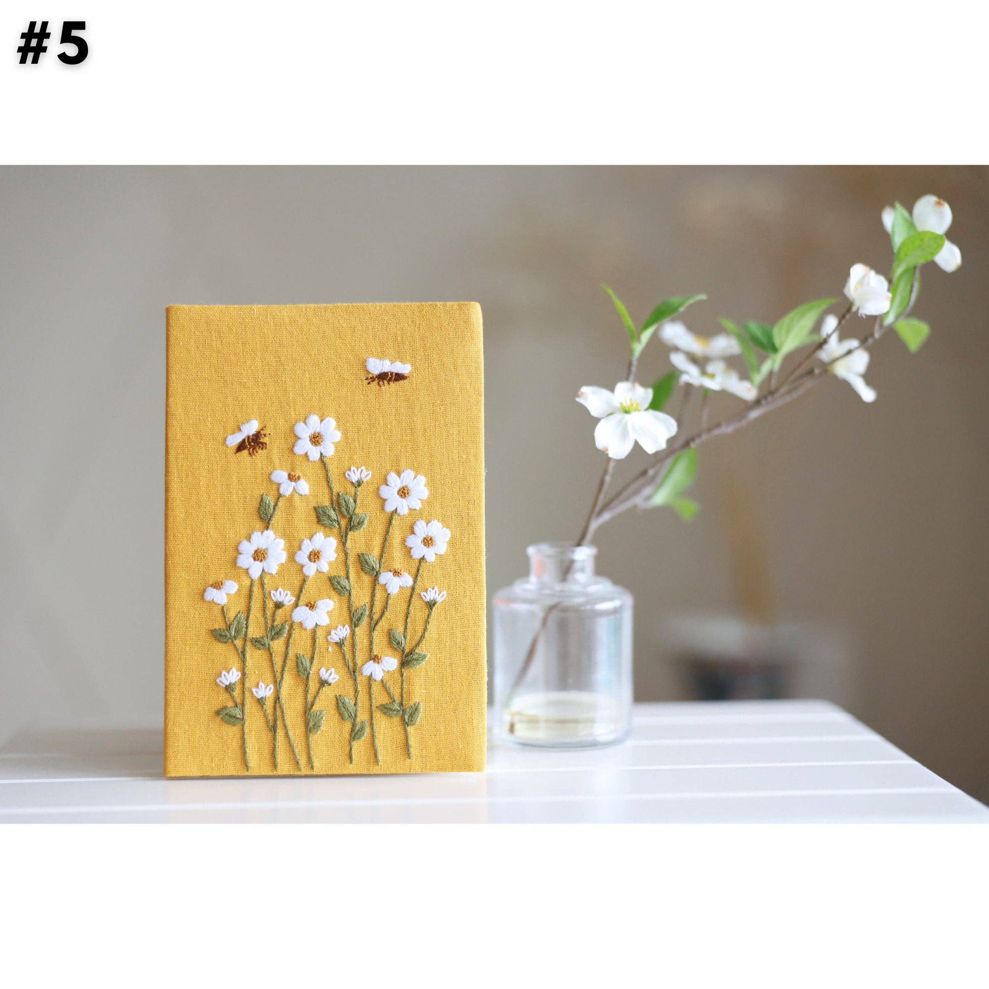 Finer Embroidery - Vendita all'ingrosso Quaderni - Quaderno Ricamato a Mano con Ricamo di Fiori3