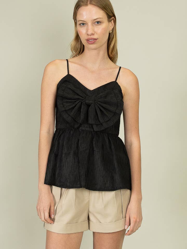 ET1814 Bågformad Texturerad Linne Topp för wholesale av Heyson