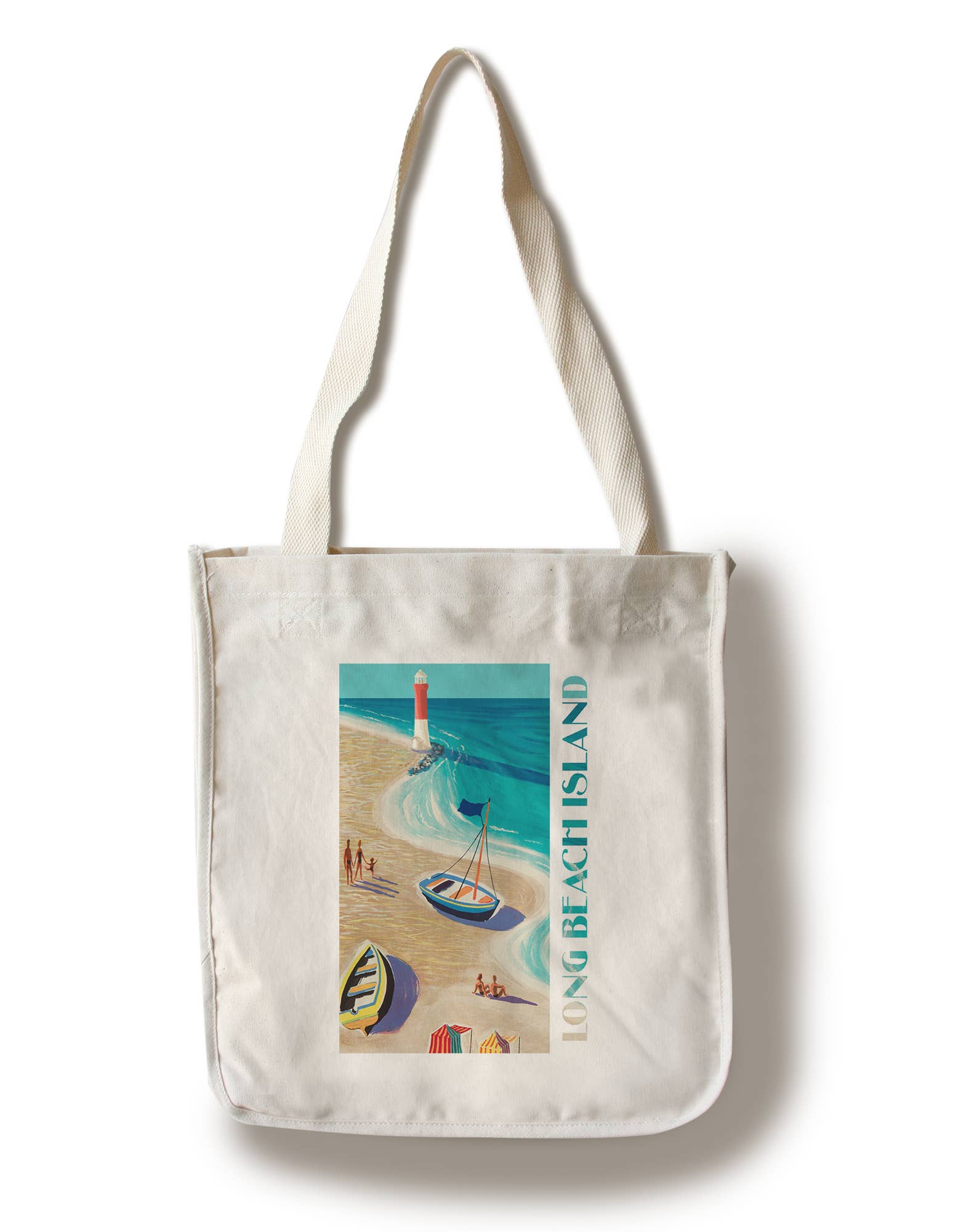 Cactus and blue Swiss dot Oilcloth tote