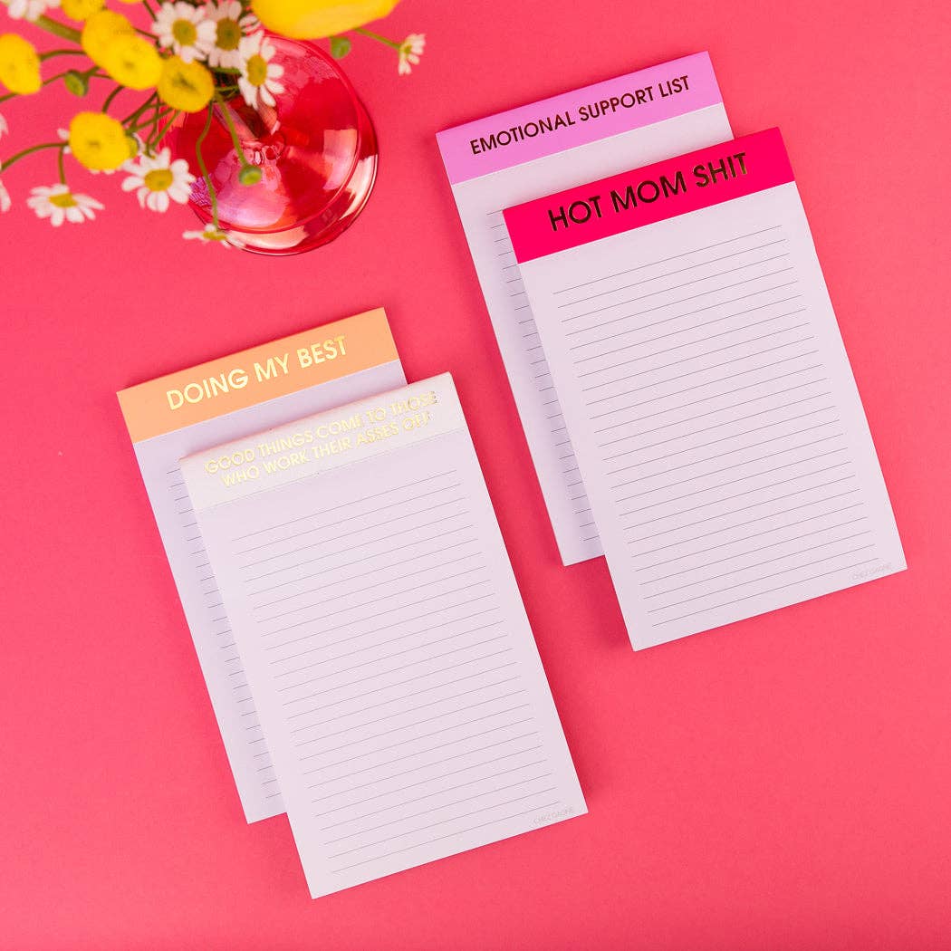 Chez Gagné - Wholesale Notepad - Doing My Best - Lined Notepad - Apricot - 65 perforated pages - 5x8 1