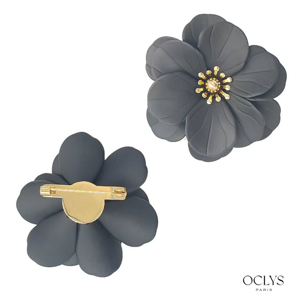 Oclys - Wholesale Brooch - PUU flower brooch and stainless steel Ginette0