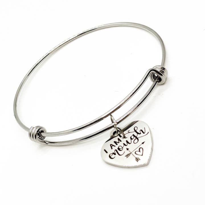 JKCE Designs - Wholesale Charm/Dangle Bracelet - Affirmation Jewelry, I Am Enough Charm Bracelet, Daughter Gi