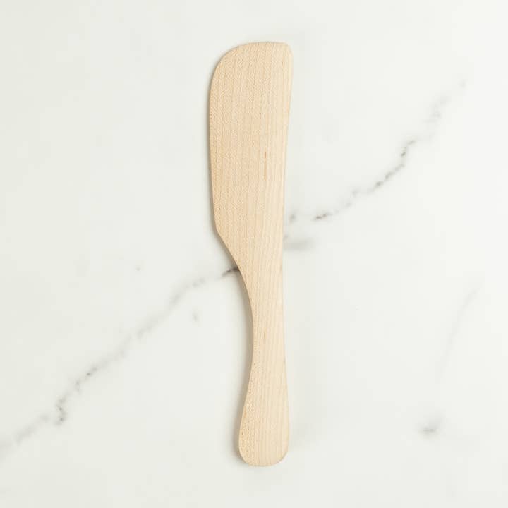 JBrody & Co. USA – Faca para queijo por atacado – Espalhador Redondo de Madeira de Ácer de 6" - Utensílio de Cozinha Feito à Mão0