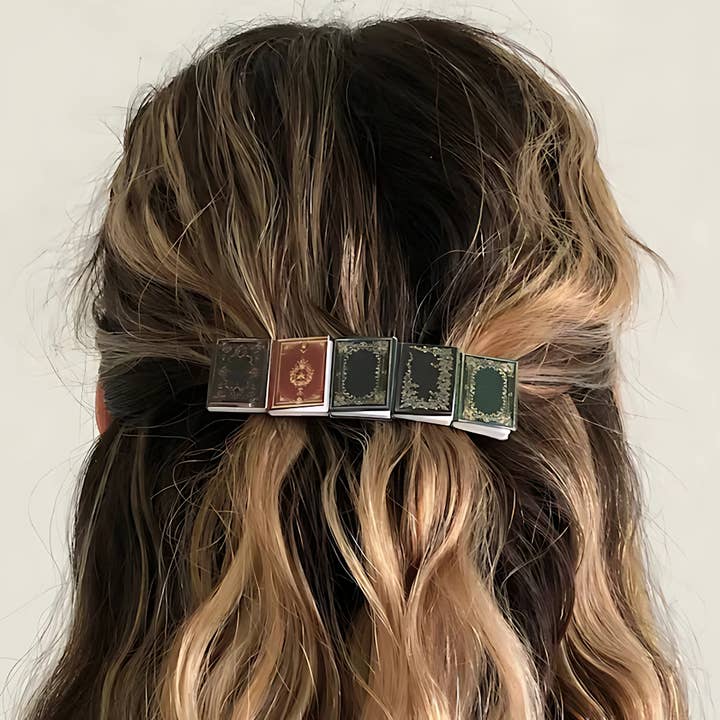 Ashlen - Wholesale Hair Clip - Women's - MINIATURE BOOK HAIR CLIP5