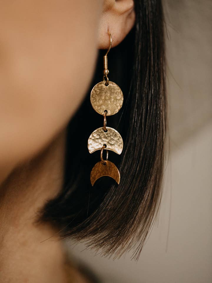 Maanfasen oorbellen voor wholesale door Boho Breath