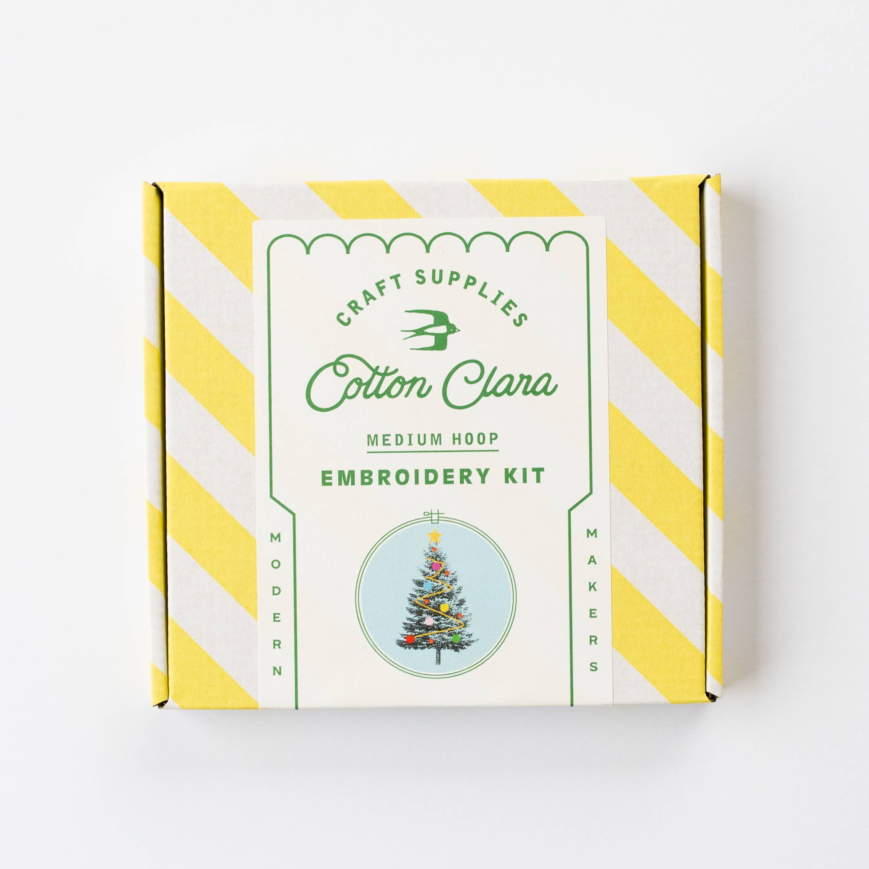 Cotton Clara Craft Kits & Supplies - Venta al por mayor Kit de manualidades - Kit de aros para bordar árboles de Navidad12