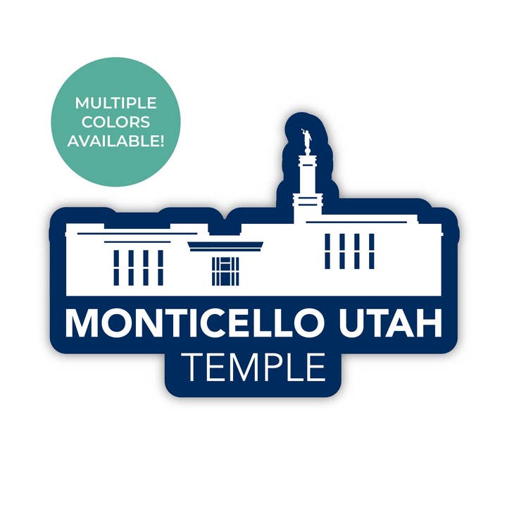 Monticello-Utah-Tempelaufkleber, LDS Monticello-Utah-Tempel für den Großhandel von JasmineTreeDesign