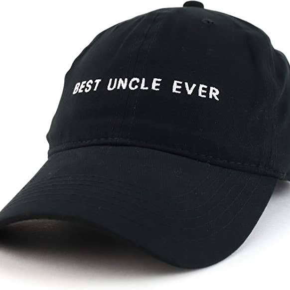 Bedste onkel nogensinde broderet blød bomuld far hat for engroshandel hos Trendy Apparel Shop