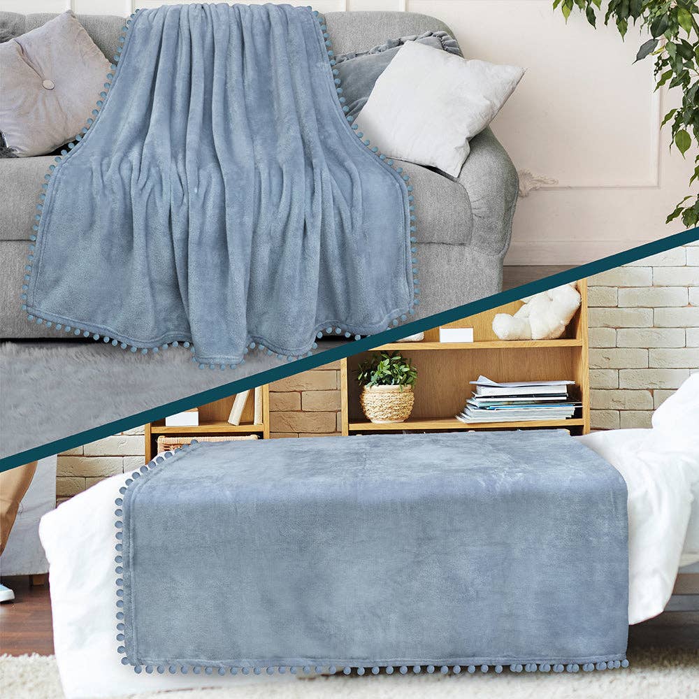 Pavilia – wholesale Prydnadsfilt – Filt med pompom-fransar35