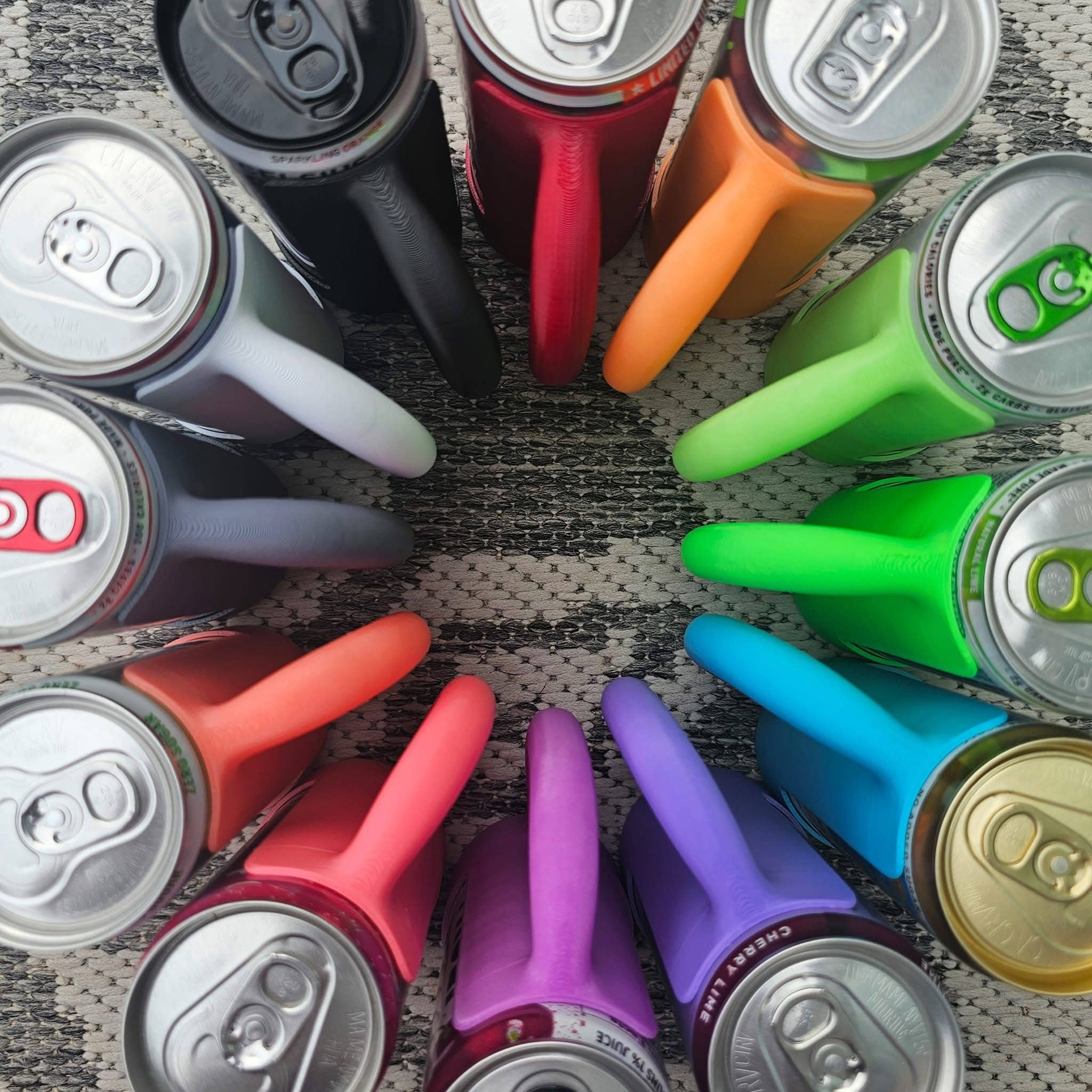 BD Lasers INC. - Wholesale Drink Huggers & Koozies - 12 oz Slim Can Holder Handle Redbull, Alani Nu, White Claw16