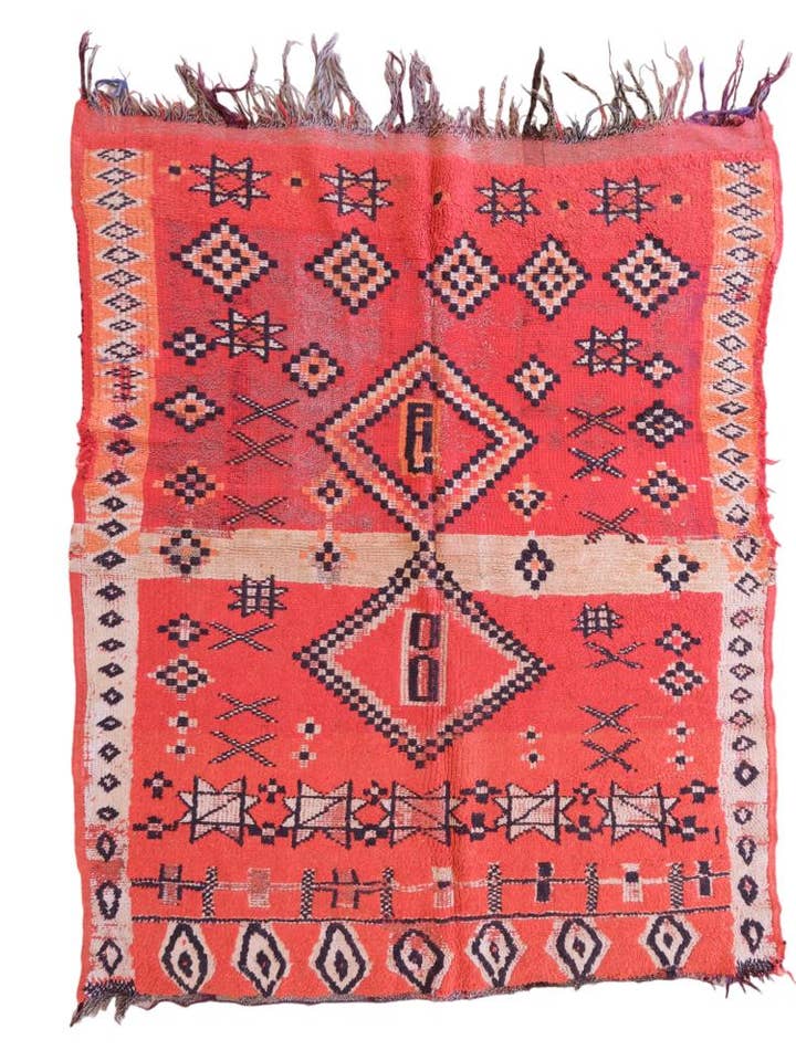 Vintage Boujad 153.00 cm x 124.00 cm para venta al por mayor de Coolest Moroccan Rugs