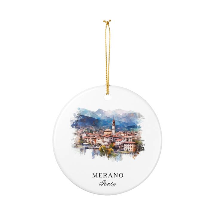 Premium Travel Art - Wholesale Ornament - Merano Italy Ornament: Unique Merano Souvenir, Merano IT Xmas Decor, and Authentic Merano Italy Gift2