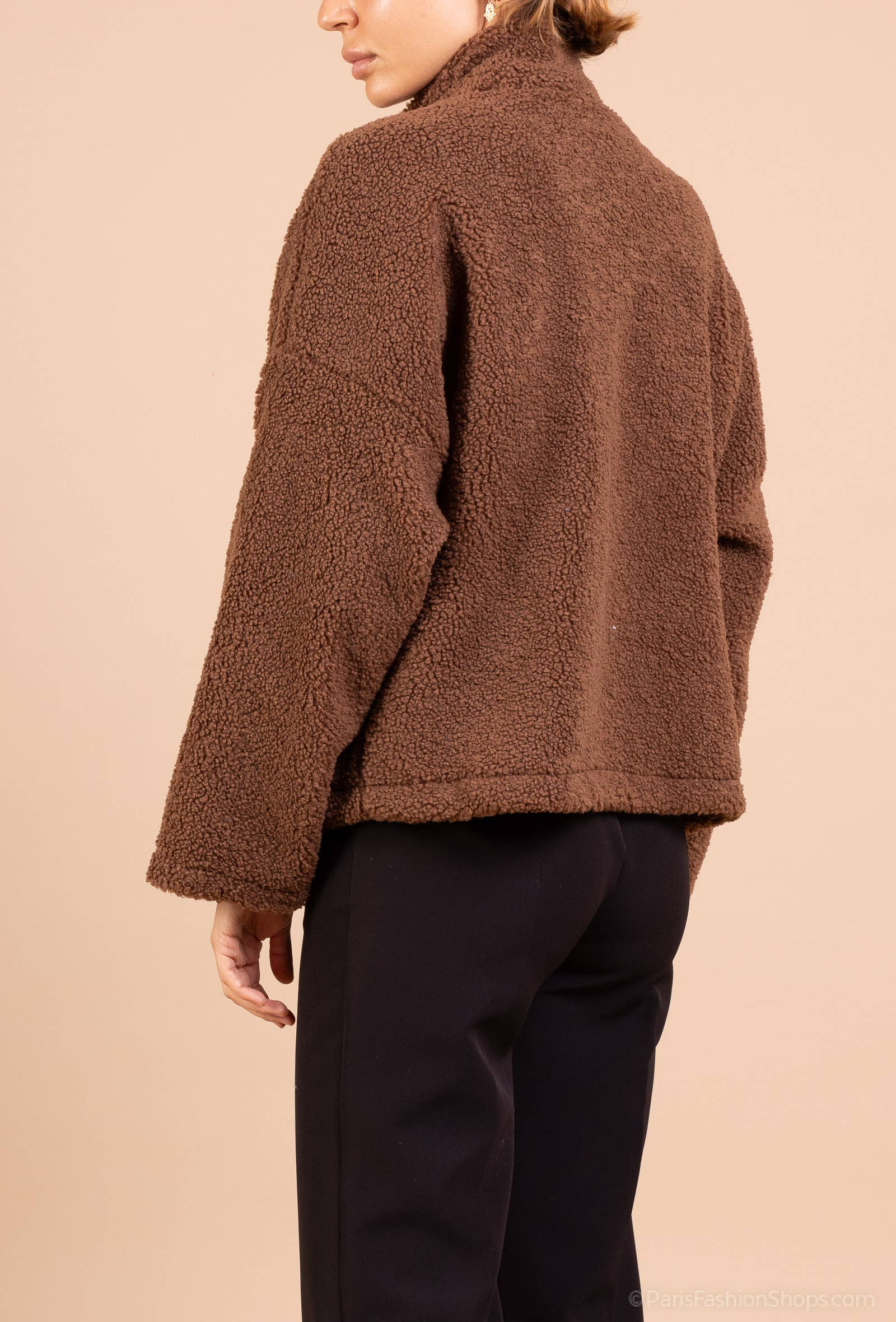 Pépouz' Paris - Wholesale Fleece - Women's - Teddy fleece zip-up jacket PV251913