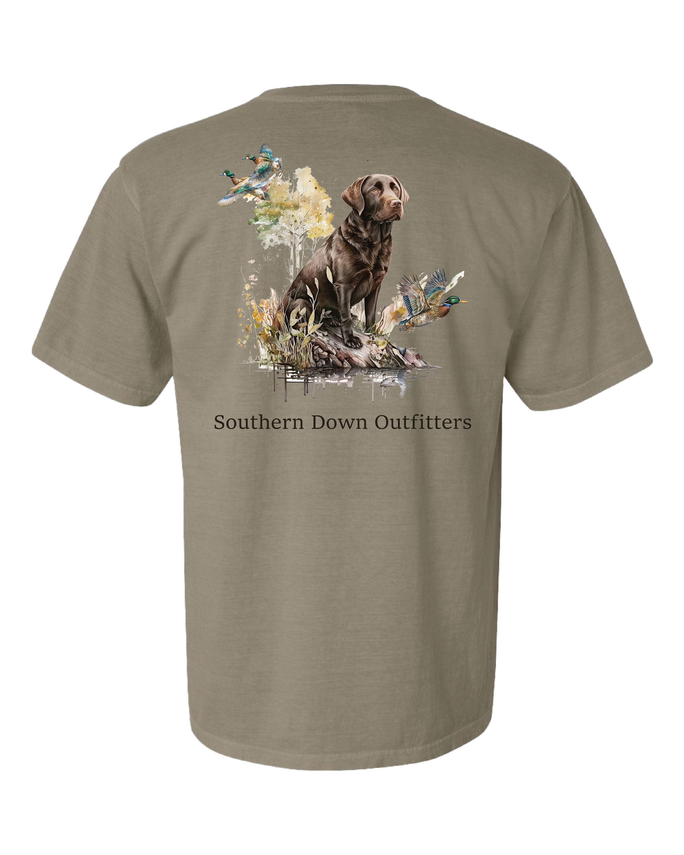 Southern Down Outfitters – wholesale T-shirts med screentryck – Unisex – Choklad Lab Tee3