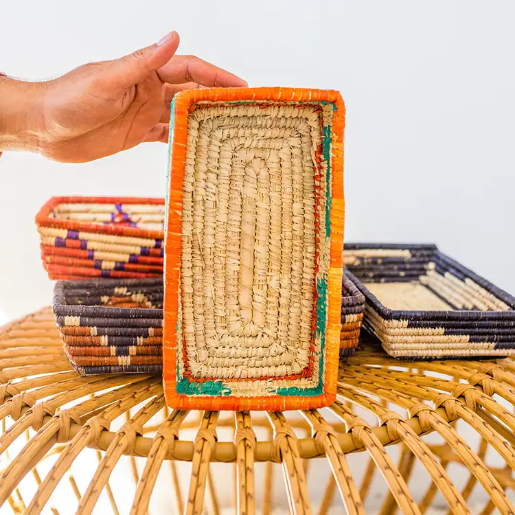 Waasiwolves – wholesale Decorative plate/dish/bowl – Package of 12 Salish Baskets3