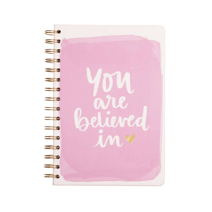 Eccolo - Wholesale Journal/Diary - Dayna Lee Spiral Journal, You are Believed 6x8