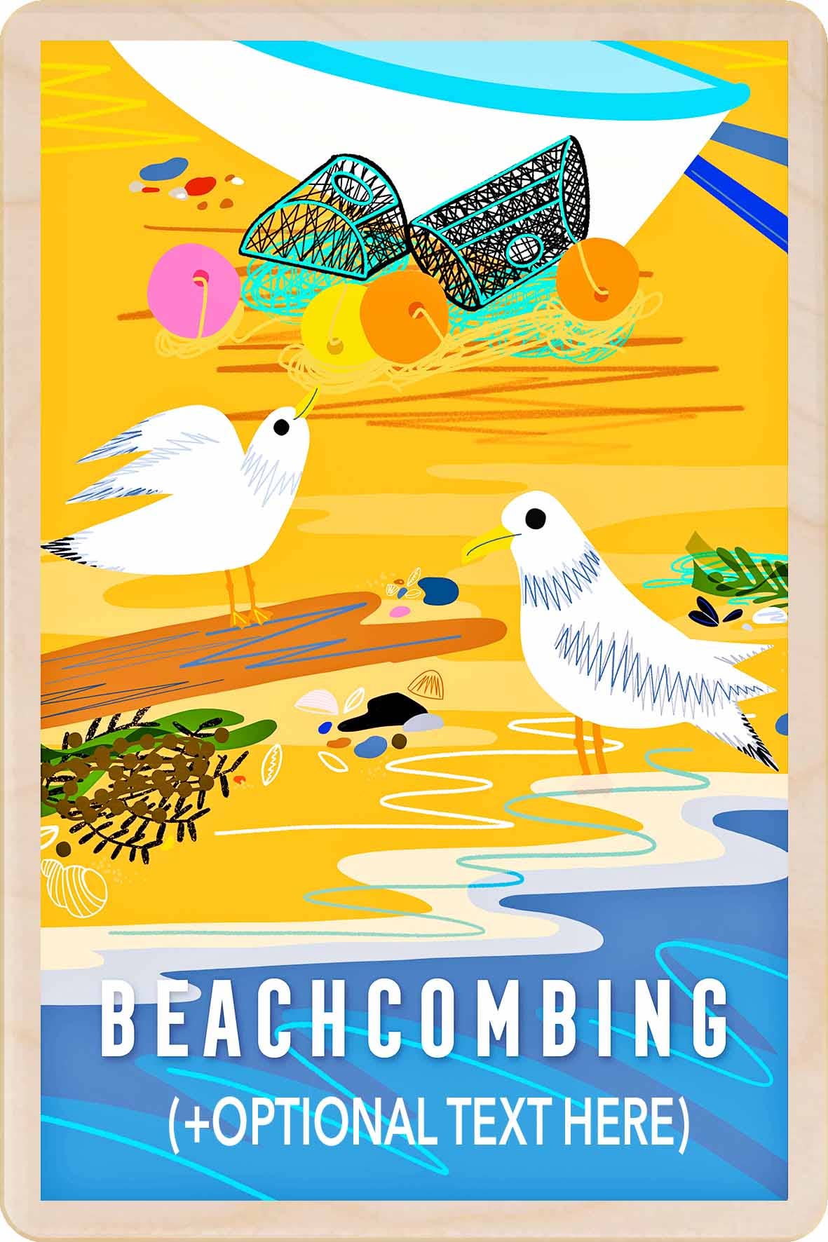 THE WOODEN POSTCARD COMPANY – wholesale Everyday greeting card – Beachcombing - Eco-friendly cards & magnets0