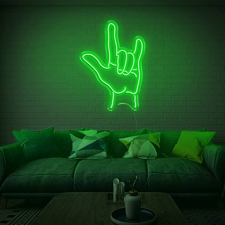 Hand Rock N Roll LED Neonskylt för wholesale av BeNeonUnicorn