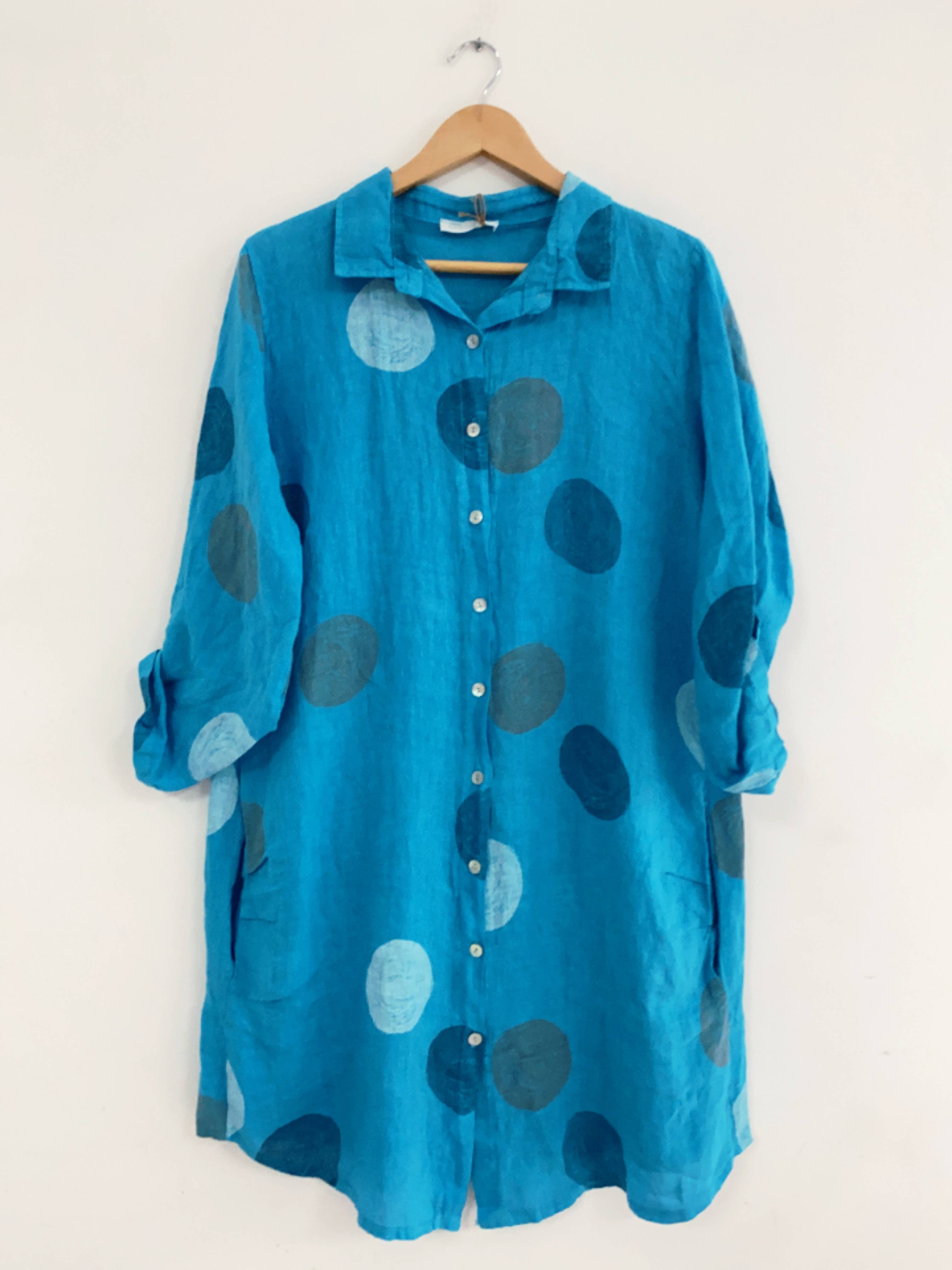 ORNELLA PARIS – Großhandel Kleid – Damen – LEL-R197A Leinenkleid13