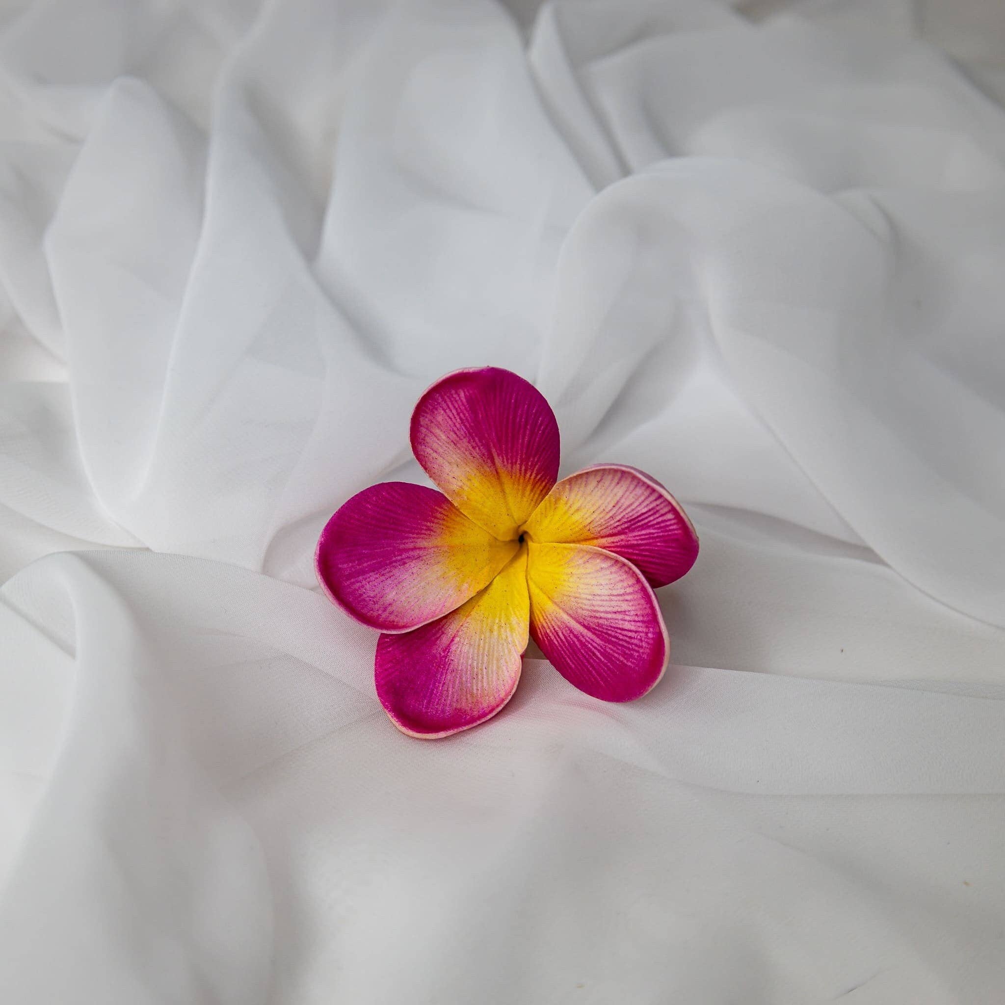 Realistic Artificial Flowers - Vente Fleurs artificielles - Tête de fleur d'orchidée frangipanier (lot de 6) - Fleurs artificielles réalistes1