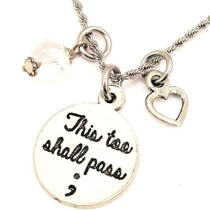 Este collar de cadena Too Sshall Pass con cristal A para venta al por mayor de Chubby Chico Charms