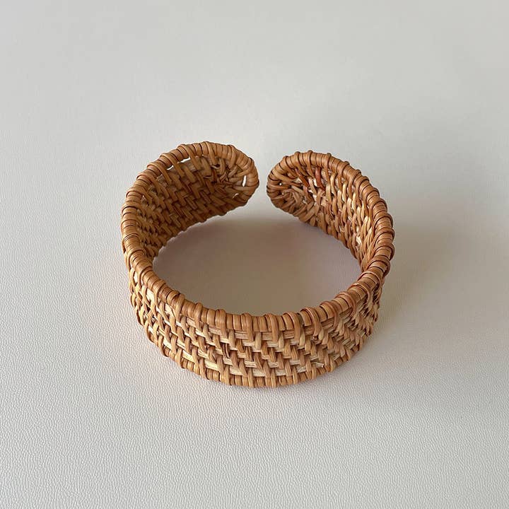 Dipped Shop - Wholesale Bangle Bracelet - Vintage Straw Braided Round Bracelets DP25B587