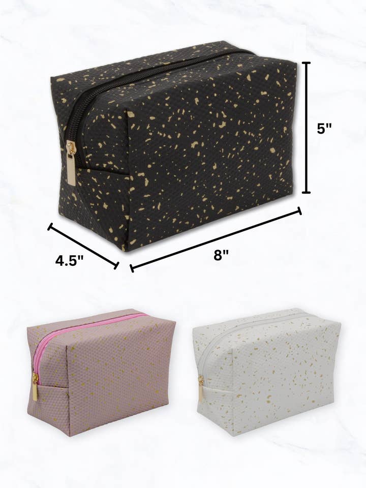 Speckled Makeup Pouch for wholesale by Suzie Q USA