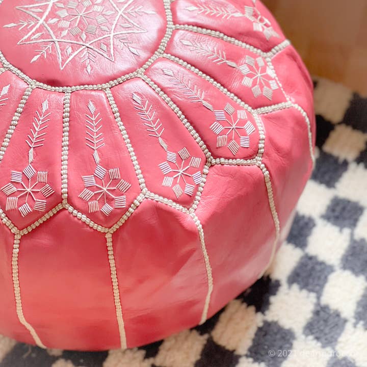 dear Morocco – wholesale Sittpuff – Marockansk sittpuff ottoman//rund L 20 ”x13" Barock Rose
