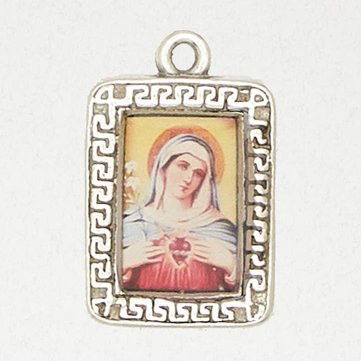 Nirvana LLC - Wholesale Individual Charm/Pendant - Religious Pewter Necklace - St. Mary Of The Sacred Heart0