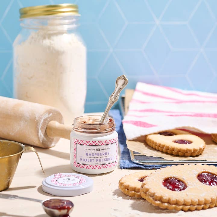 Confiture Parisienne – Großhandel Marmelade/Gelee – Himbeer-Veilchen-Marmelade
