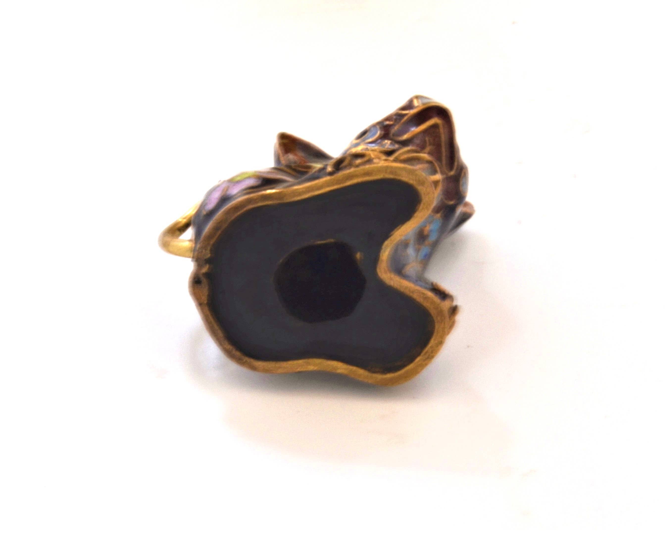 Ciel Collectables - Wholesale Decorative Figurine - Vintage Cloisonne Pig Figurine. Handmade with Floral Design3