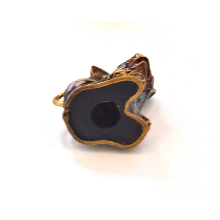 Ciel Collectables - Wholesale Decorative Figurine - Vintage Cloisonne Pig Figurine. Handmade with Floral Design3