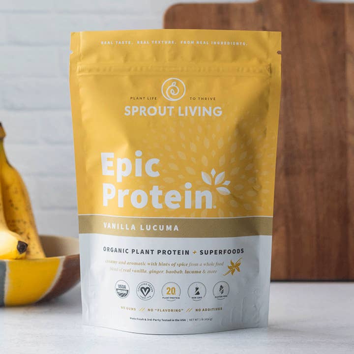 Sprout Living Epic Protein — Vanilla Lucuma (Organic Plant Protein + Superfoods) for wholesale by NFit USA - Fitness Market