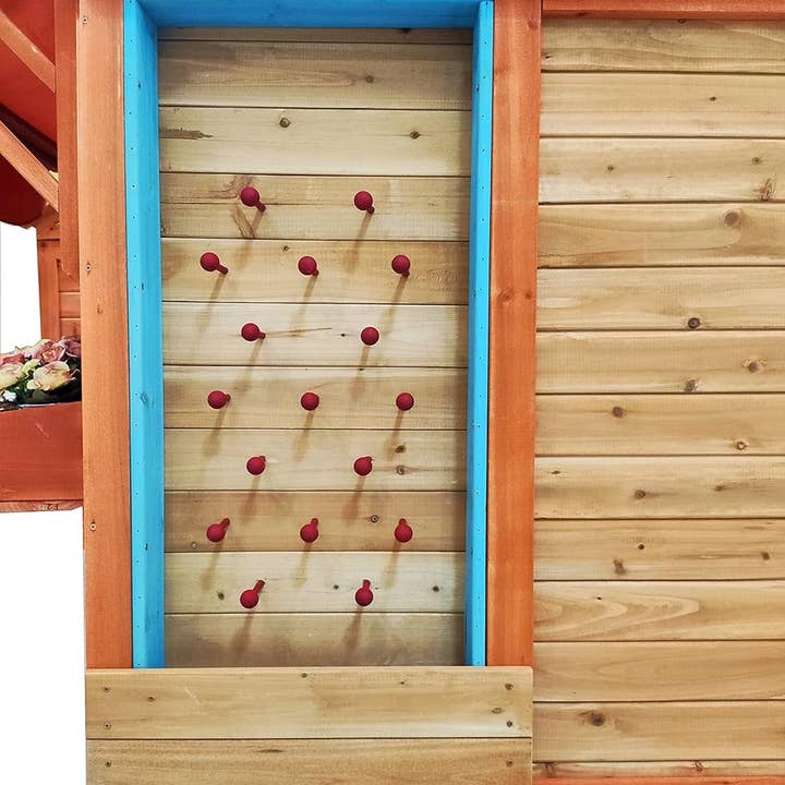 ShipItFurniture - Wholesale Wood Toy - Kids - Wooden Outdoor Playhouse With Awning And Ball Wall5