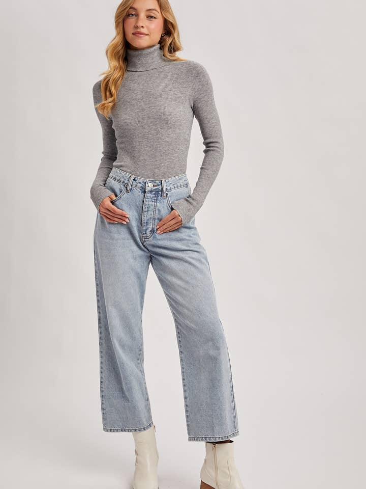 Bluivy - Wholesale Jeans - Women's - DENIM MID-RISE WIDE LEG CROPPED JEANS13