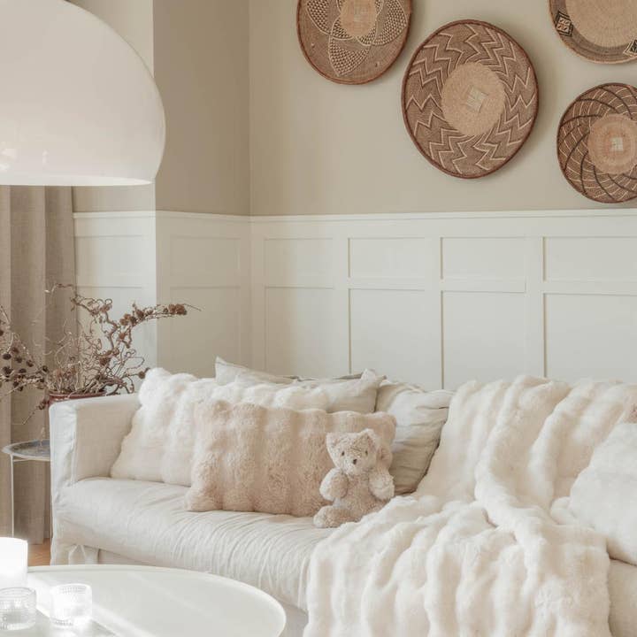 Skinnwille Home - Wholesale Throw Blanket - Misty Blanket/bedspread L - Ivory0