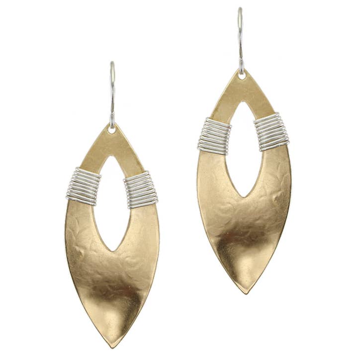 Wire Wrapped Open Leaf Wire Earring for wholesale by Marjorie Baer