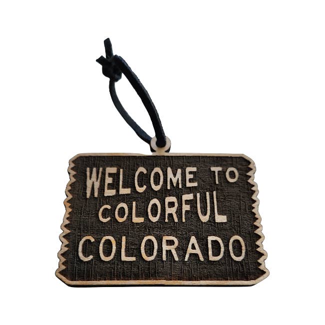 Sherwood - Wholesale Ornament - Welcome to Colorado | Wooden Ornament - Birch3