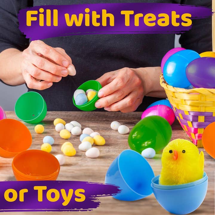 Stargo Brands Llc – wholesale Party gift – Easter Eggs 3” Large Plastic Eggs Empty Fillable