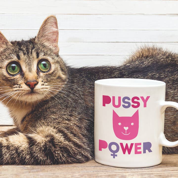Rock Scissor Paper – Engroshandel Kaffekrus – Pussy Power krus | lyserød fissekat | feminist
