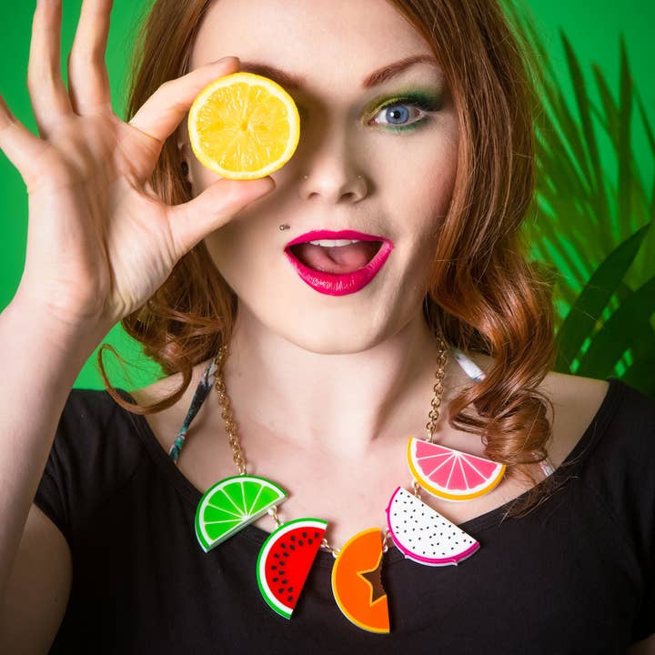 Tropical Fruit Necklace for wholesale by Sugar and Vice