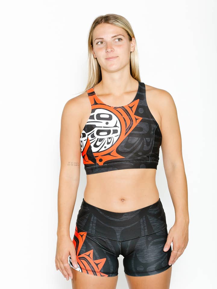 Aster Bra - Maple Leaf Black for wholesale by Nominou Designs